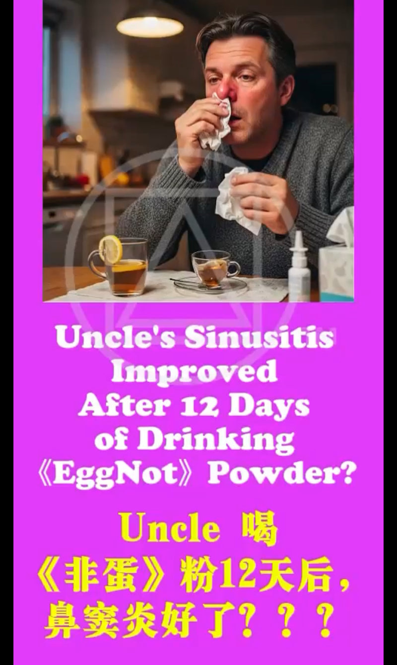 I suffered from sinusitis for 6 months.   But after taking《EggNot》Powder for just **one week**, my sinusitis **completely healed**. <br>No more smelly mucus, no more congestion — now I can breathe smoothly, and even my **eyelids feel lighter**. <br>I used to have leg cramps every night for months, but after《EggNot》Powder, **they’re gone**. <br>I only took **5 packs over 12 days** — sometimes twice a day, sometimes once in the morning.   But the changes are real, and I truly believe in this product.<br> It’s not magic — it works **when you commit to better habits**.   <br>Try it with an open heart, and let your body respond naturally.<br> 📍 Fortune Centre #02-20A  <br> 📞 SG +65 8054 1983 | MY +6014-224 5663<br> #SinusitisRelief #NaturalHealing #EggNotPowder #BreatheAgain #LegCrampsGone #JASPATTestimonial #PlantBasedHealth<br> 我曾被鼻窦炎困扰6个月。   但服用《非蛋》粉仅仅 **一周**，我的鼻窦炎**完全康复**。<br> 不再流臭鼻涕，不再鼻塞——<br>现在呼吸顺畅，连**眼皮也感觉更轻松**。<br>之前每晚脚抽筋持续数月，服用《非蛋》粉后，**抽筋消失了**。 <br>我只吃了 **5包，12天** ——有时一天两次，有时只早上喝一次。<br>   但改变是真实的，我真的相信这个产品。 <br>这不是仙丹——<br>**当你愿意调整习惯，它才真正起作用**。   <br>带着信心尝试，让身体自然回应。<br> 📍 金隆大厦 #02-20A  <br> 📞 新加坡 +65 8054 1983 | 马来西亚 +6014-224 5663<br> #鼻窦炎康复 #自然疗愈 #非蛋粉 #呼吸顺畅 #不再抽筋 #爵斯伯见证 #植物基健康<br> Saya mengalami resdung selama 6 bulan.  <br> Tapi selepas ambil《EggNot》Powder cuma **seminggu**, resdung saya **sembuh sepenuhnya**.<br> Tiada lagi lendiran berbau,<br> tiada lagi sesak hidung—<br>sekarang saya boleh bernafas dengan lancar, malah **kelopak mata rasa lebih ringan**. Dulu setiap malam kaki kejang berbulan-bulan, selepas《EggNot》Powder, **ia hilang**.<br> Saya cuma ambil **5 pek dalam 12 hari**—kadang dua kali sehari, kadang sekali pagi sahaja.   Tapi perubahan ini nyata, dan saya sungguh percaya pada produk ini. <br>Ini bukan ubat ajaib—ia berkesan <br>**apabila anda komitmen kepada tabiat lebih sihat**.<br>   Cubalah dengan hati terbuka, biar tubuh balas secara semula jadi.<br> 📍 Fortune Centre #02-20A  <br> 📞 SG +65 8054 1983 | MY +6014-224 5663 <br>#ResdungSembuh #PenyembuhanSemulaJadi #SerbukEggNot #NafasLancar #KejangKakiHilang #TestimoniJASPAT #KesihatanBerasaskanTumbuhan
